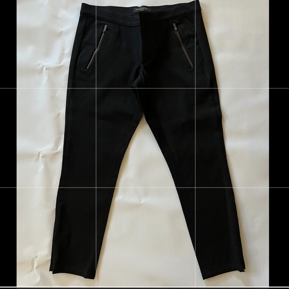 Banana Republic Black Pants with Zipper Detailings